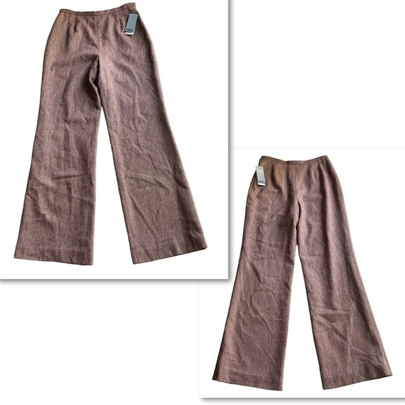 Austin Reed Tweed Wool Silk Trouser Pant Purple Mauve Pink Size 6 NWT Workwear - Picture 9 of 9